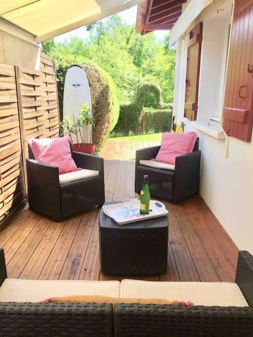 1Km Plage, Agreable Maison 6 Pers Classee 3* Hendaye Bagian luar foto
